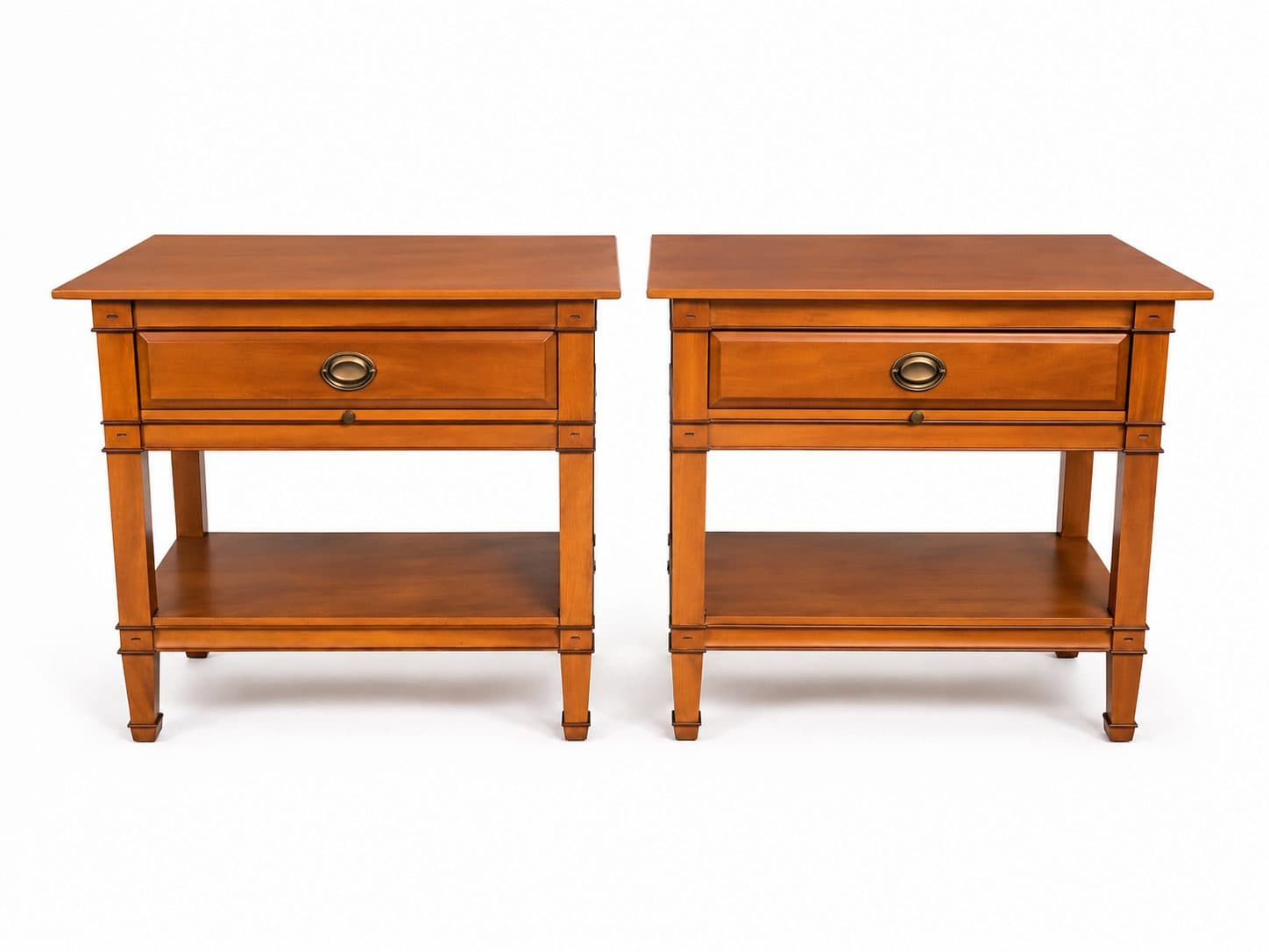 Rose & Heather Trenail Swamp Kauri Bedside Pair with Shelf
