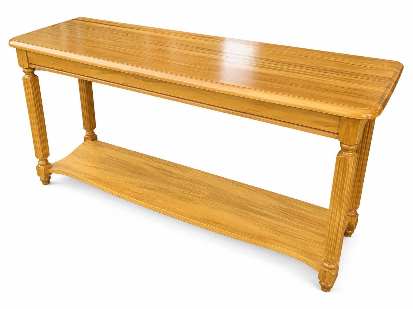 Fluted-Leg Rimu Console Table