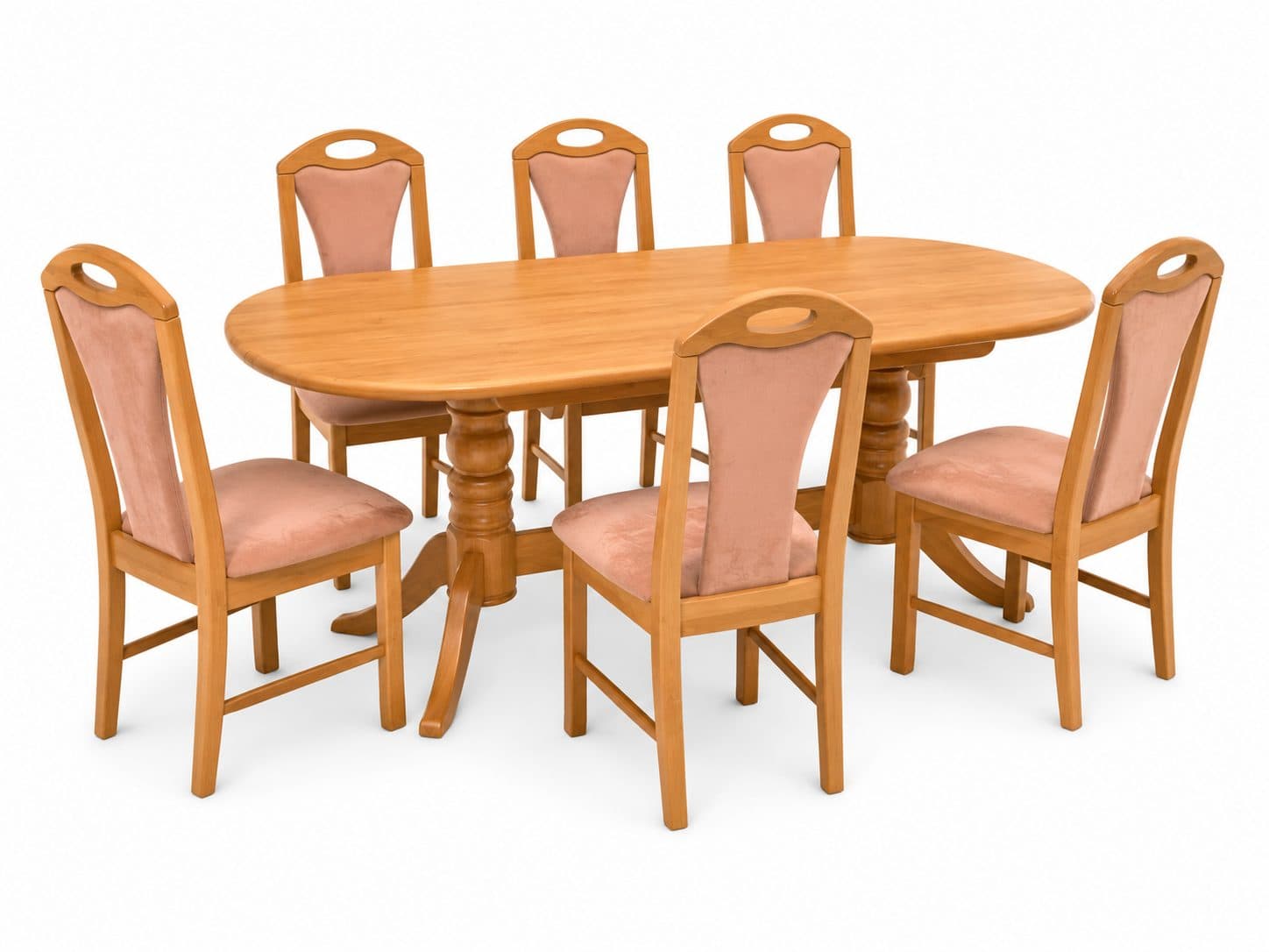Handle-Back Rimu Dining Suite