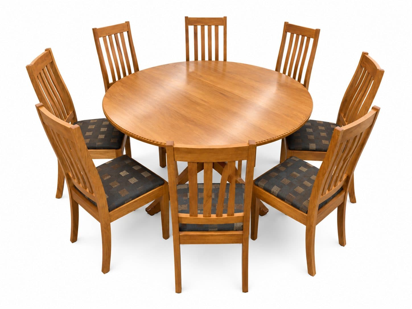 Round Rimu Dining Suite, 8-Seater