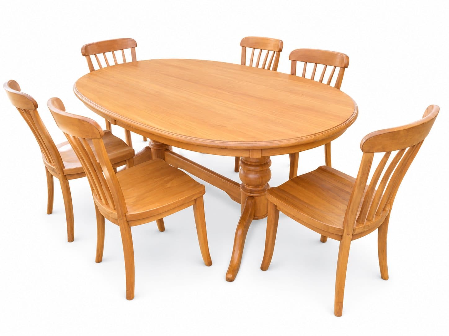 Twin Pedestal Rimu Dining Suite